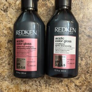Set-Redken Acidic Color Gloss Sulfate Free Shampoo and Conditioner, Bran…